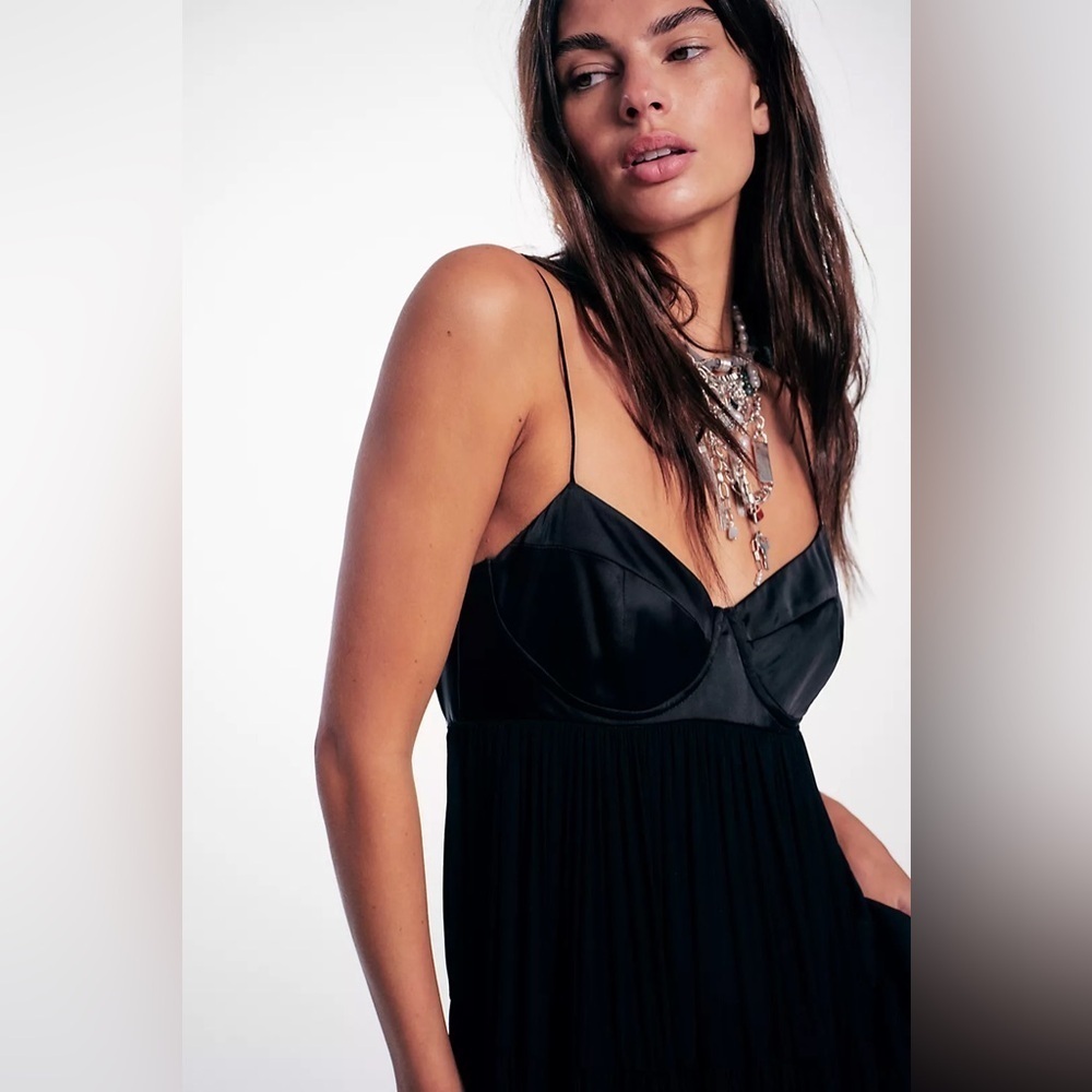 New! Free People Freya Black Maxi Dress 🖤 Medium - Picture 7 of 16